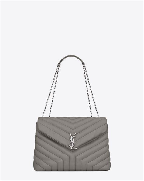 ysl loulou gray|YSL medium lou.